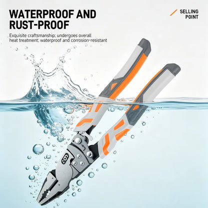 55-Steel Self-Locking Anti-Skid Ratchet Pliers with Lock Mechanism