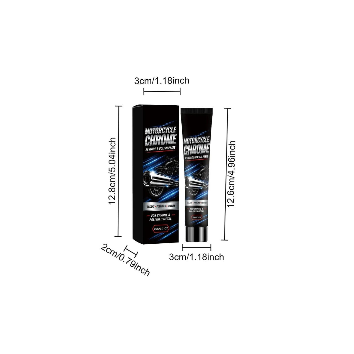 Motorcycle chrome metal polishing paste — product photo 2