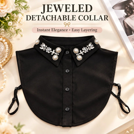 🎉✨ Jeweled Detachable Collar-Instant Elegance & Effortless Layering