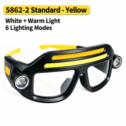 🔦 BrightSight™ Hands-Free LED Work Glasses – Wide Beam Lighting for Repairs, DIY & Night Work
