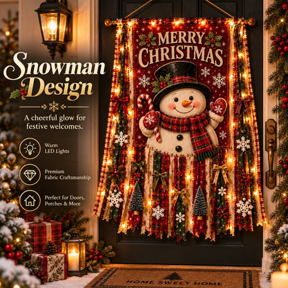🎄✨ Christmas Glow Door Banner – Light-Up Holiday Welcome Decor for a Festive Entrance