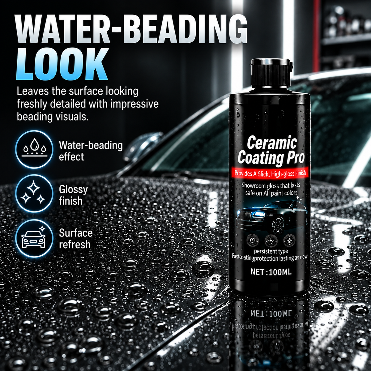 Nano ceramic car coating spray with towel - product image 3