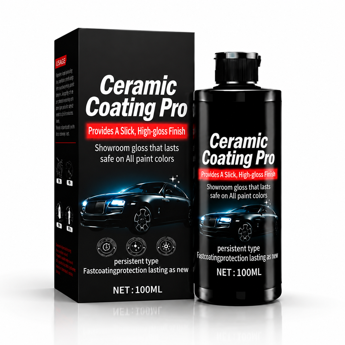 Nano ceramic car coating spray with towel - product image 1