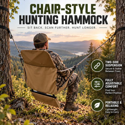 🌲 HuntRest™ Chair-Style Hunting Hammock – Portable Suspended Seat for All-Day Outdoor Comfort