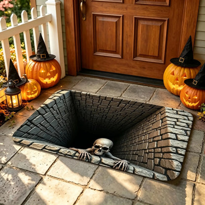 🎃 50% OFF | Halloween 3D Horror Door Mat – Spooky Skull & Monster Rug for Porch, Entryway & Haunted House Decor