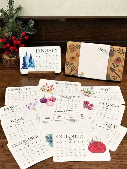 2027 plantable seed paper calendar botanical gift