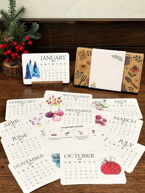 2027 plantable seed paper calendar botanical gift