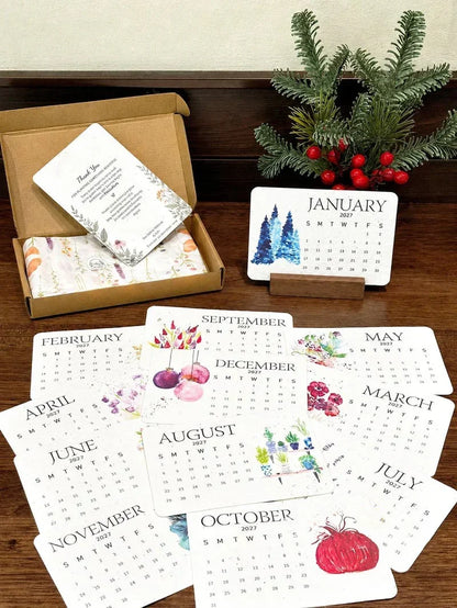 2027 plantable seed paper calendar botanical gift