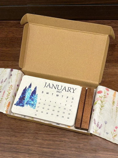 2027 plantable seed paper calendar botanical gift