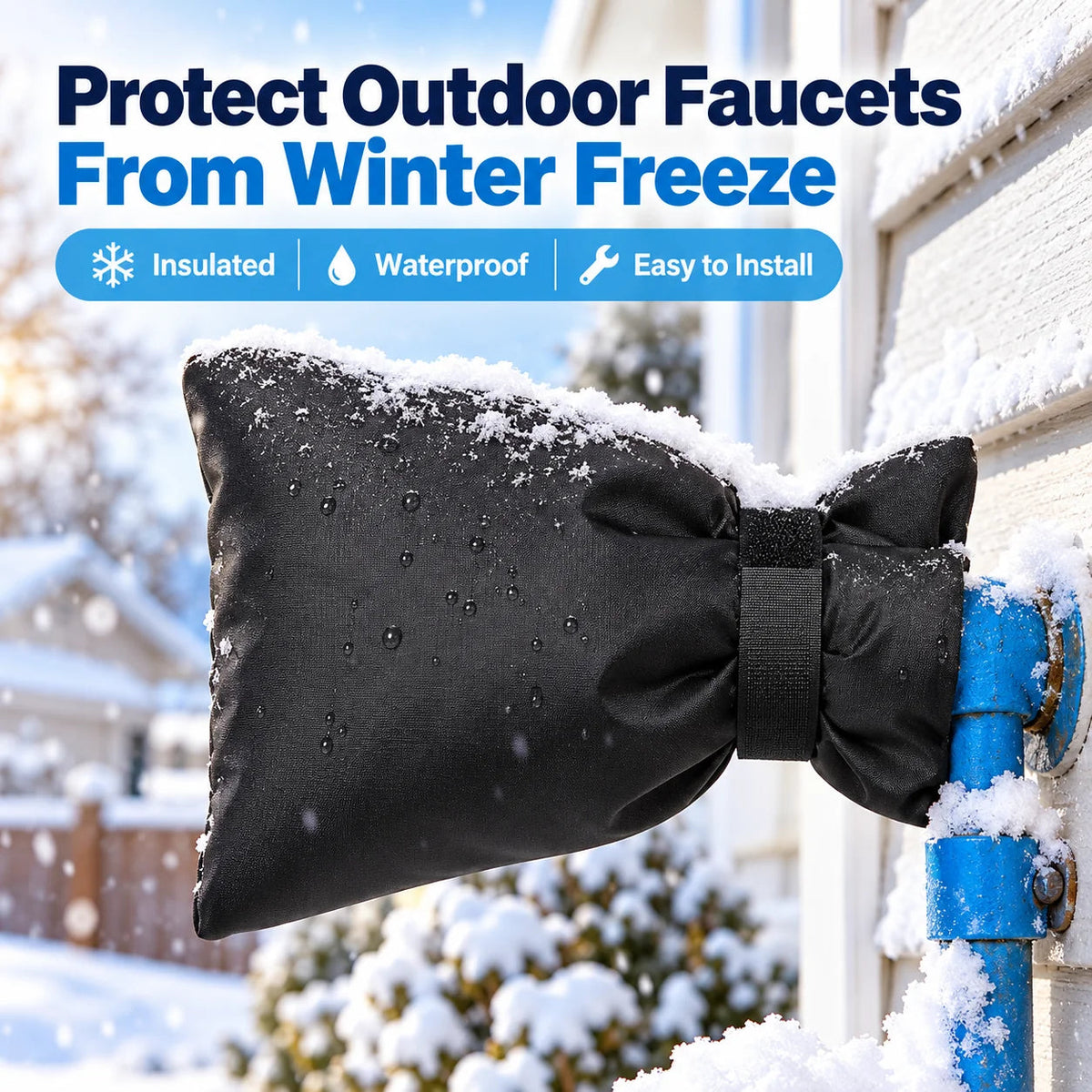 Insulated outdoor faucet cover for winter - product image 1