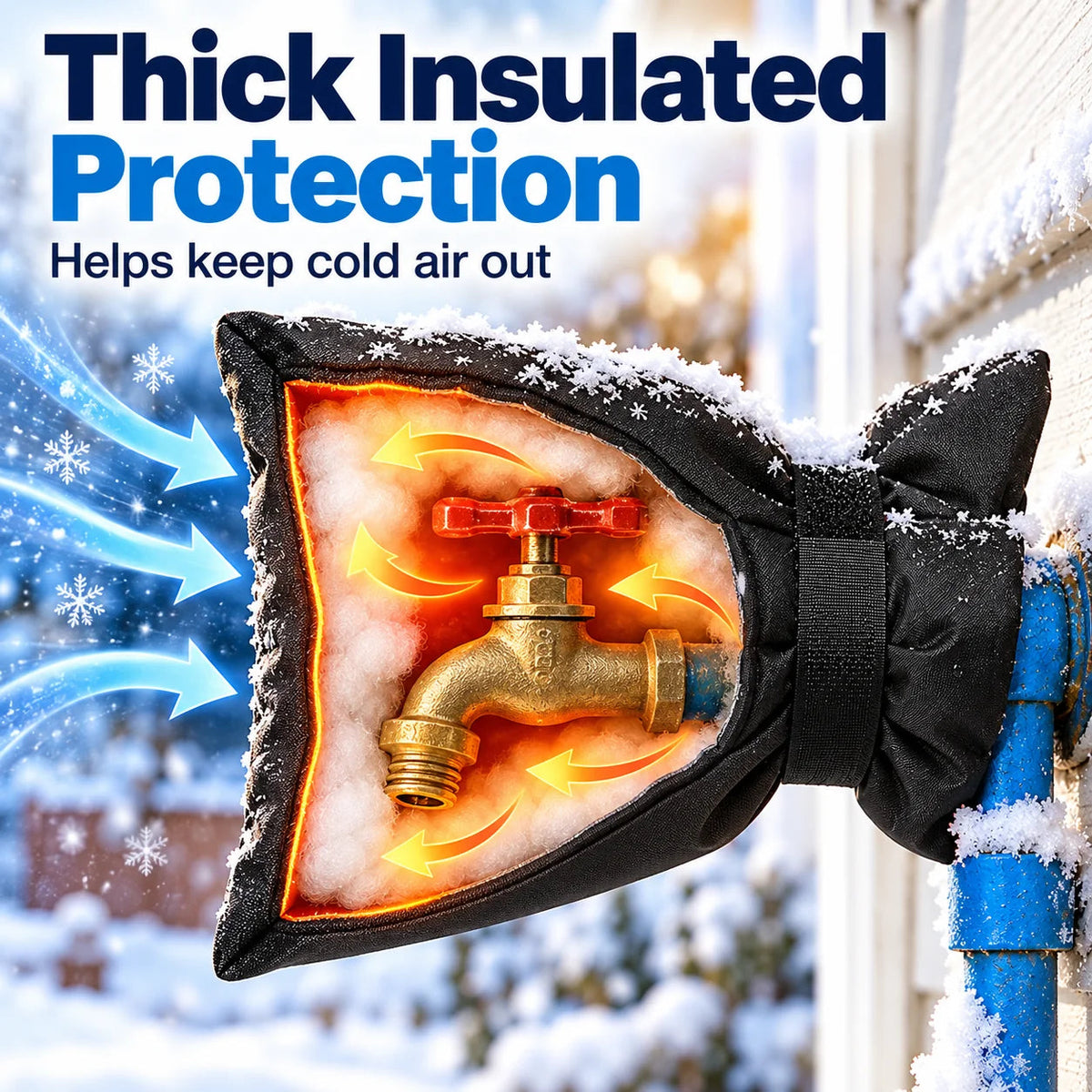 Insulated outdoor faucet cover for winter - product image 3