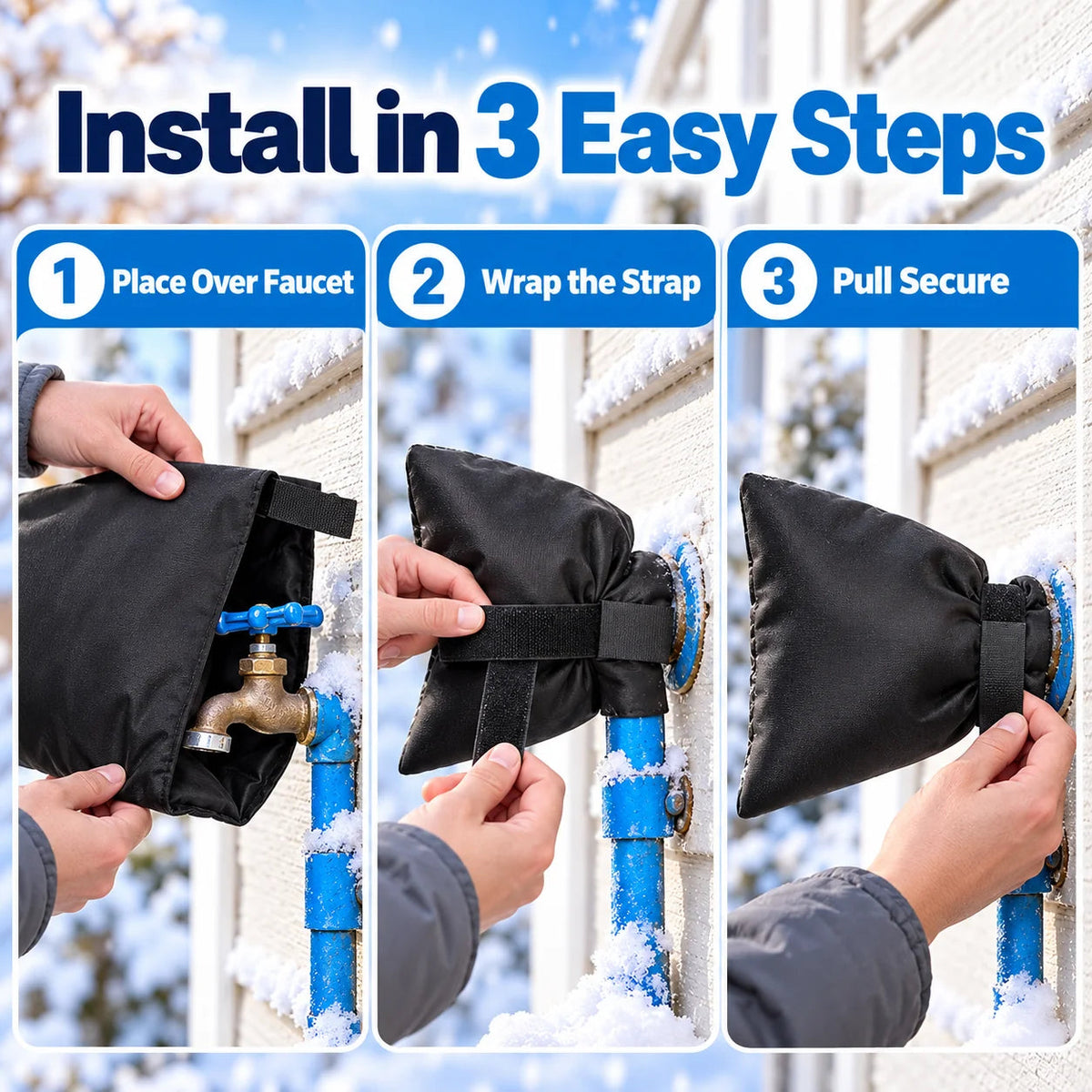 Insulated outdoor faucet cover for winter - product image 6