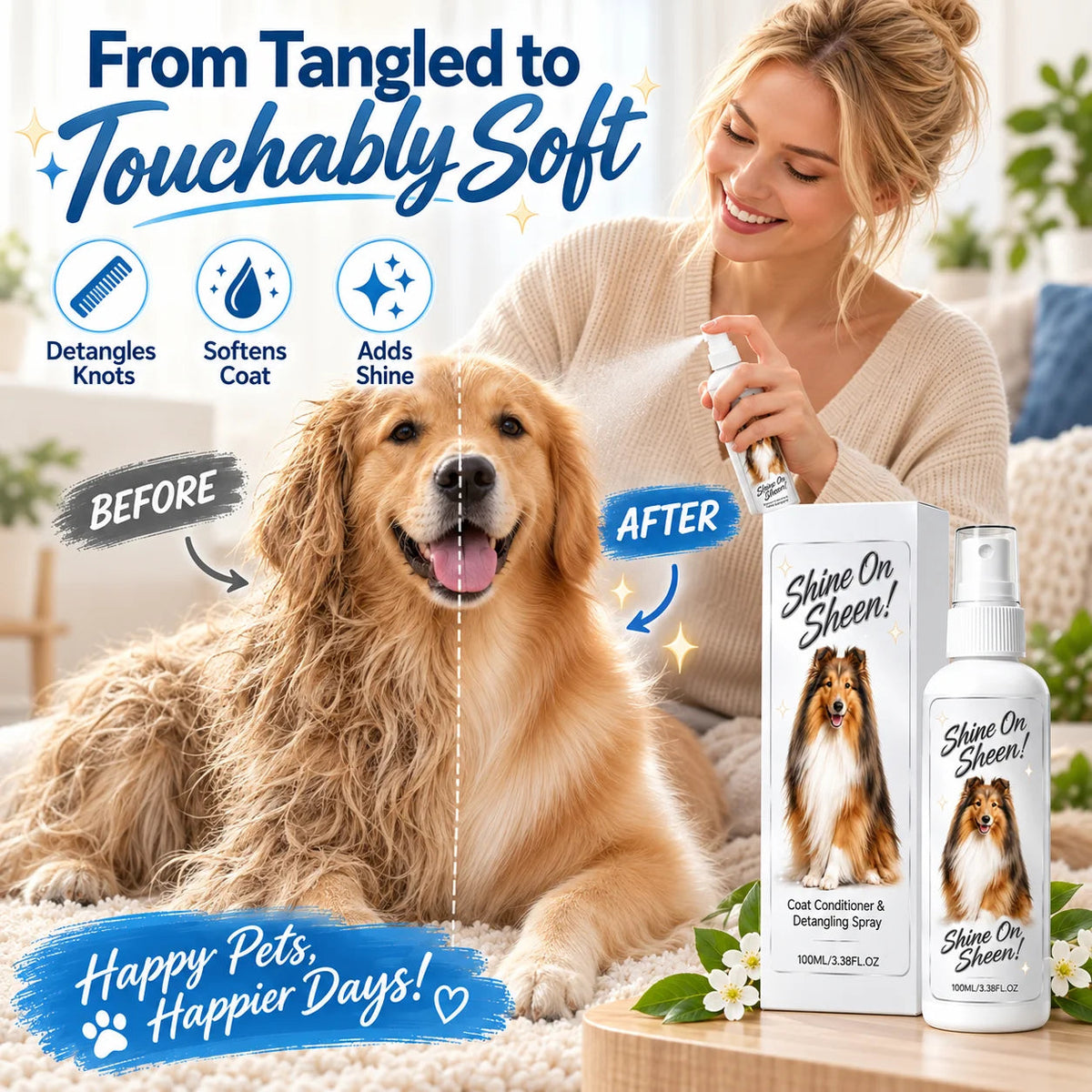 Pet detangling spray product detail image 3