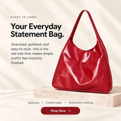 ✨ SlouchMuse™ Oversized Shoulder Bag – Effortless Style, Room for Everything