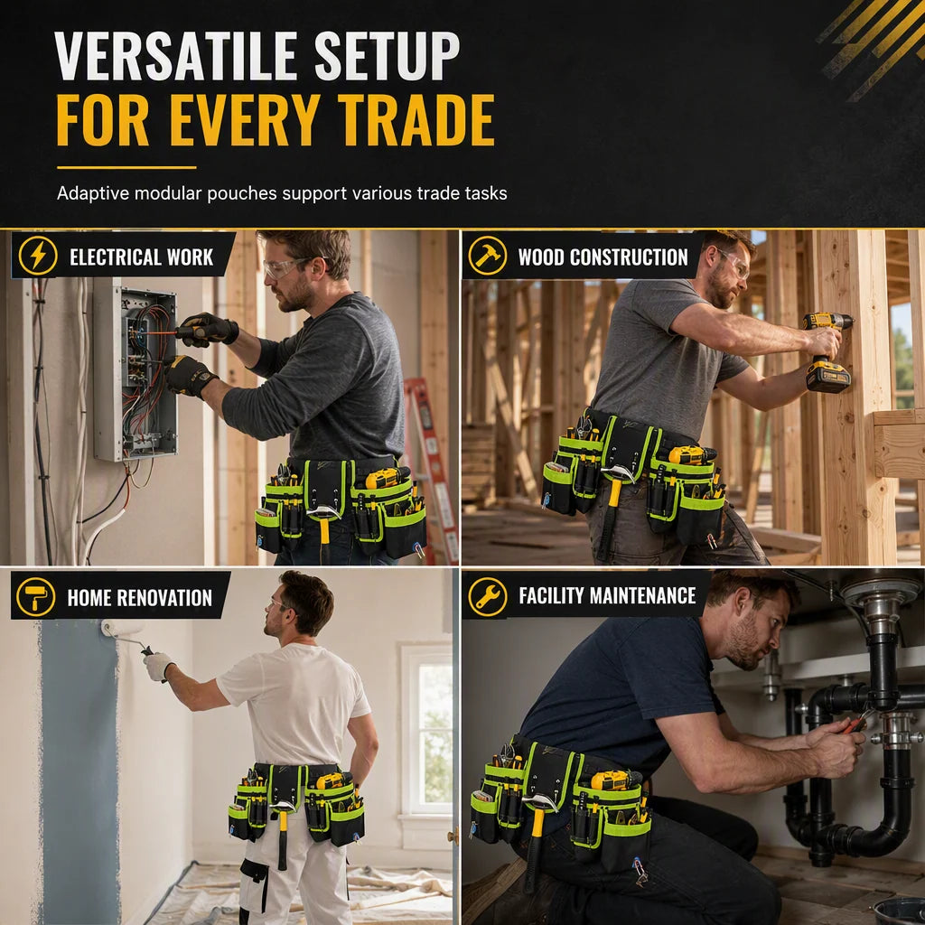 👷 50% OFF! 🛠️ Adjustable Tool Waist Bag – Multi-pocket & hands-free carry !!!✨