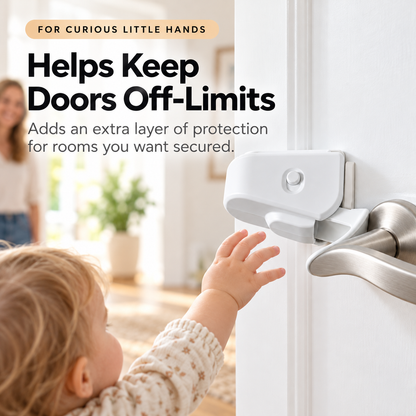 🔒 Childproof Door Lever Lock – Easy Home Safety for Kids 👶
