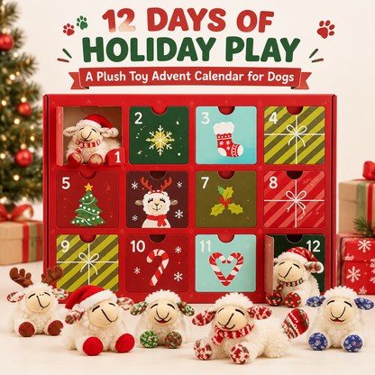🎄 Pawmas™ 12-Day Dog Advent Calendar – Plush Christmas Toy Surprise Box