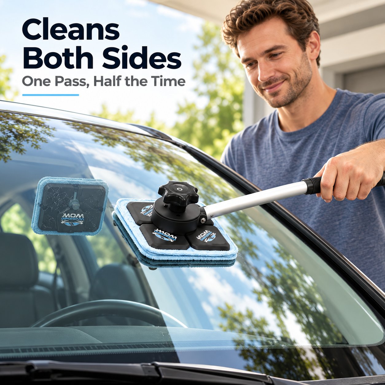 Dual Magnetic Windshield Cleaner Kit – Auto Glass Cleaning Tool