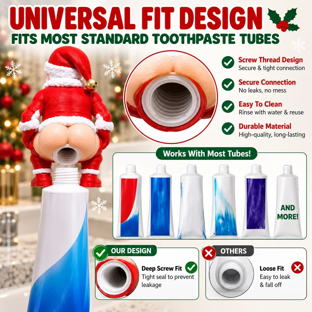Santa Claus Toothpaste Topper