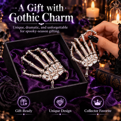 🖤 BoneGlam™ Gothic Skeleton Hand Ring – Halloween Statement Jewelry
