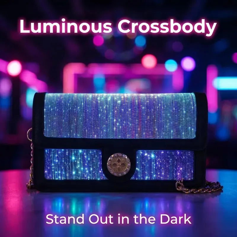 ✨ GlowVibe™ Light-Up Crossbody Bag – 7-Color LED Purse for Festivals & Nights Out