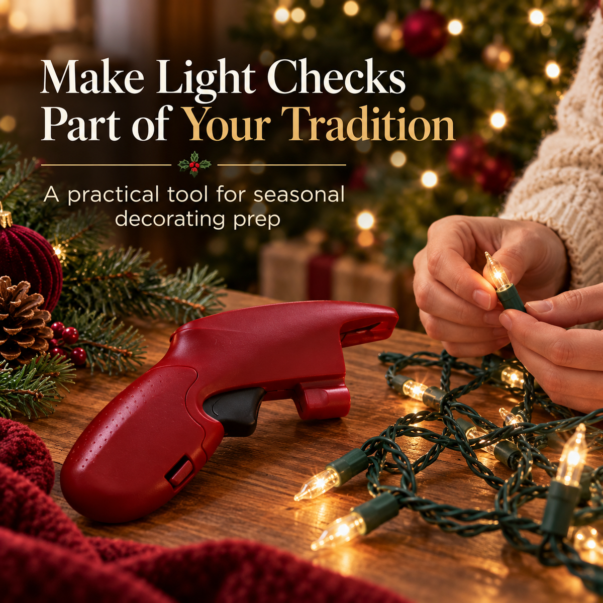 🎄 GlowFix™ Christmas Light Repair Tool | Find the Fault, Bring Back the Glow ✨