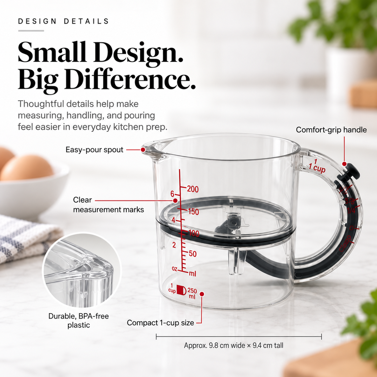 🥄 MeasureMate™ 4-in-1 Adjustable Measuring Cup – One Cup for Every Recipe