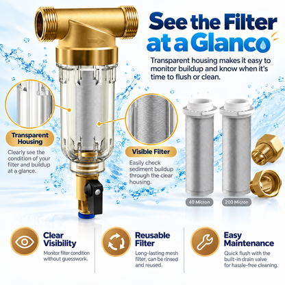 SimPure DC5P/S Whole House Water Pre-Filter