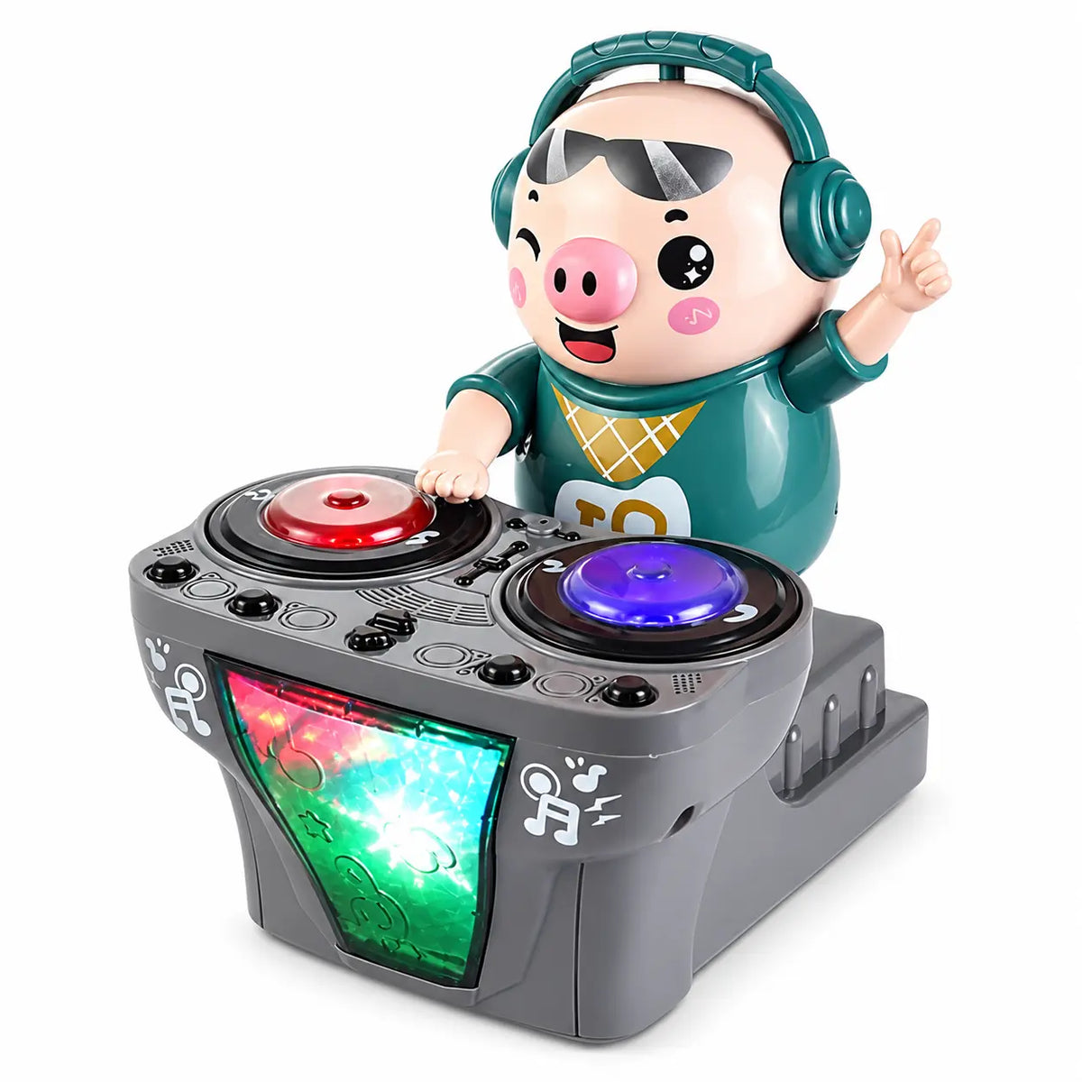 Interactive DJ Dancing Duck Toy with Music & LED Lights, Electric Moving Musical Toy for Toddlers & Kids Musical Light Up Cute