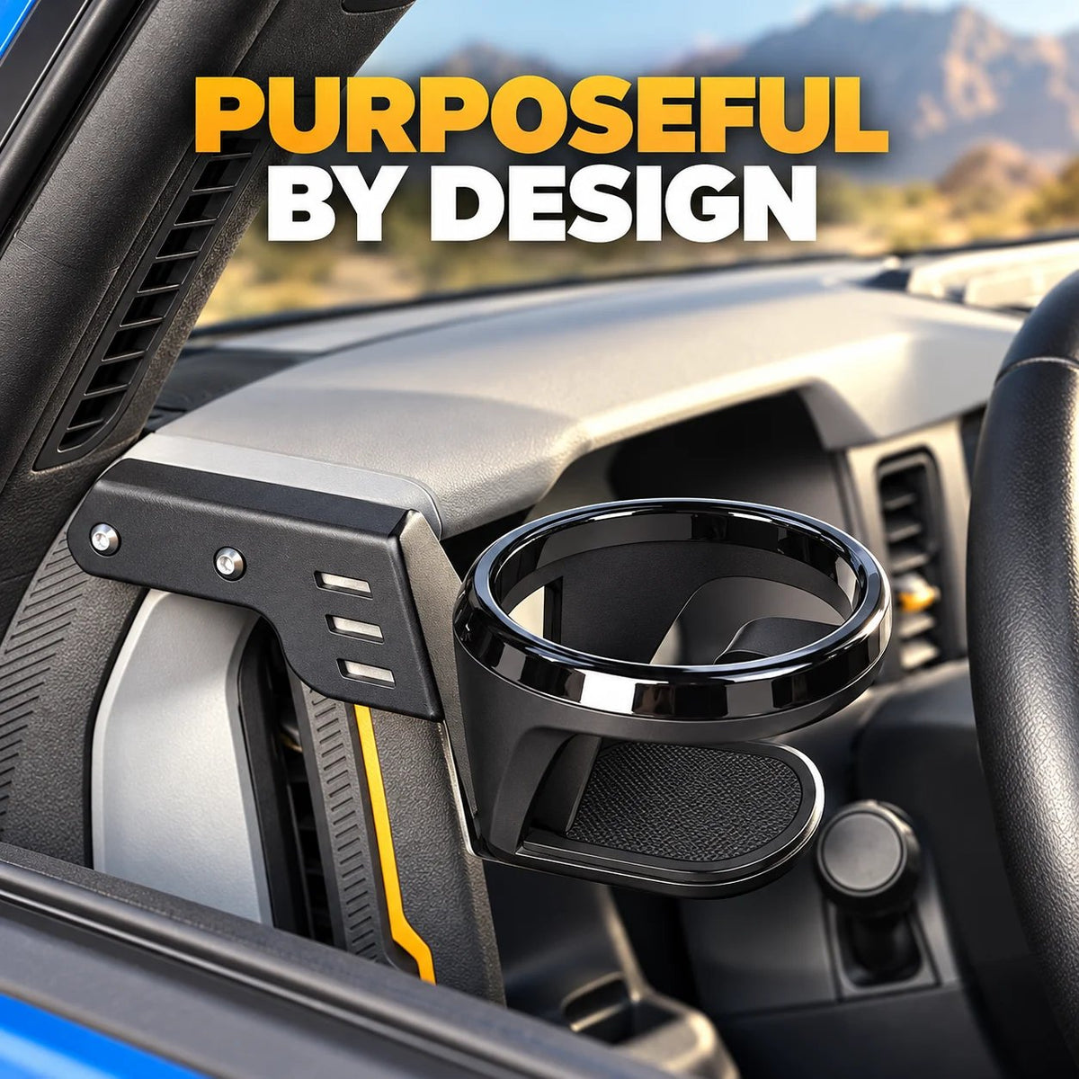 Front Grab Handle Drink Holder Mount, Interior Beverage Rack Accessories 🚙🥤