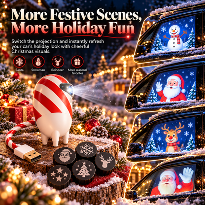 🎄Christmas Magic™ – USB Car Window Holiday Projection Light
