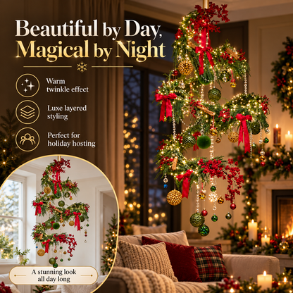 ✨ ChristmasTwirl™ Pre-Lit Hanging Spiral Christmas Tree – Magical Ceiling Holiday Decor
