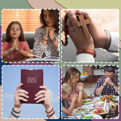 🎁✝️ 30/60PCS Bible Verse Bracelets – Christian Faith Wristbands for Church Events, Youth Groups & Sunday School Rewards