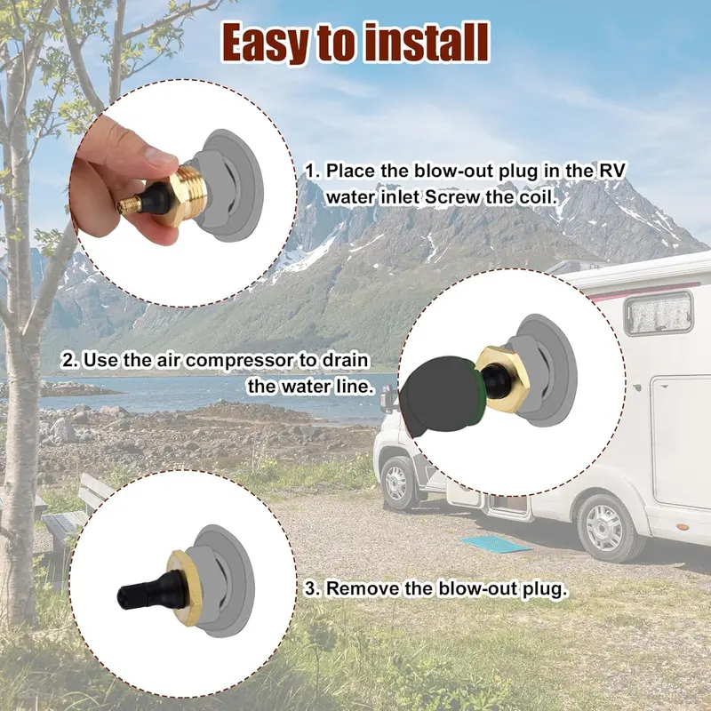 Brass RV blowout plug set - product image 8