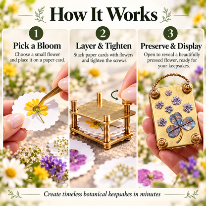 🌸 BloomKeeps™ Mini Flower Press Kit – Preserve Nature’s Beauty Forever