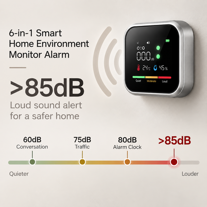 6-in-1 Smart Home Environment Monitor