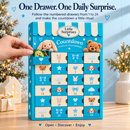 🎄 24-Day Plush Advent Calendar – 24 Cute Christmas Keychain Surprises 🎁