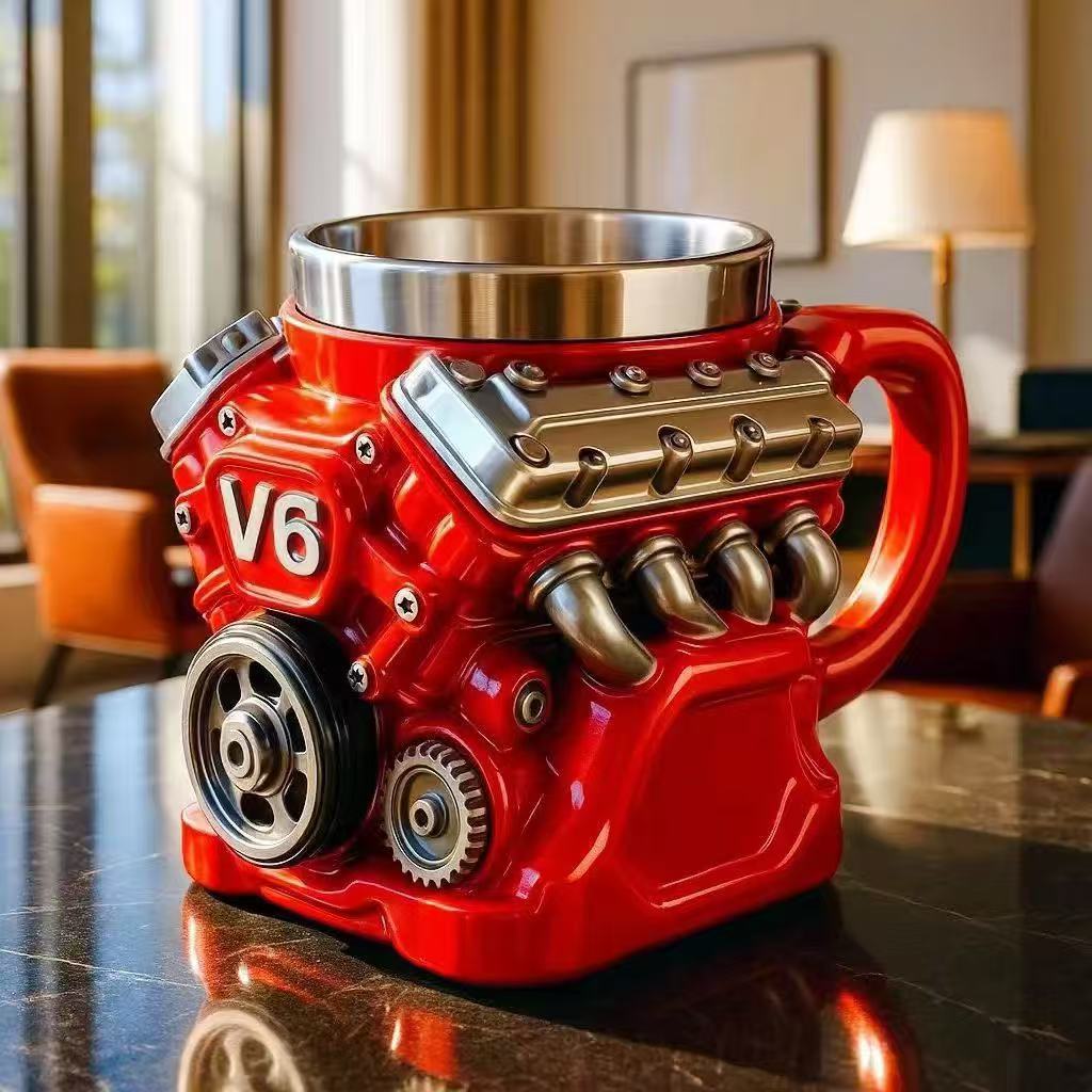 🏎️ PistonBrew™ Engine-Inspired Mug – The Ultimate Coffee Cup for Car Enthusiasts