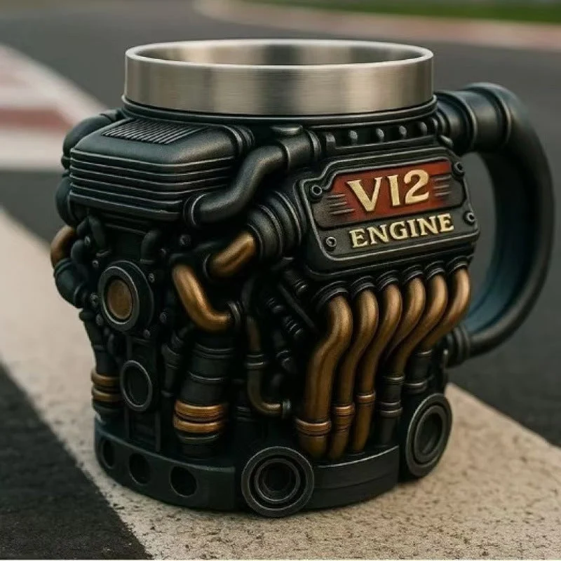 🏎️ PistonBrew™ Engine-Inspired Mug – The Ultimate Coffee Cup for Car Enthusiasts
