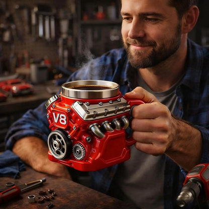 🏎️ PistonBrew™ Engine-Inspired Mug – The Ultimate Coffee Cup for Car Enthusiasts