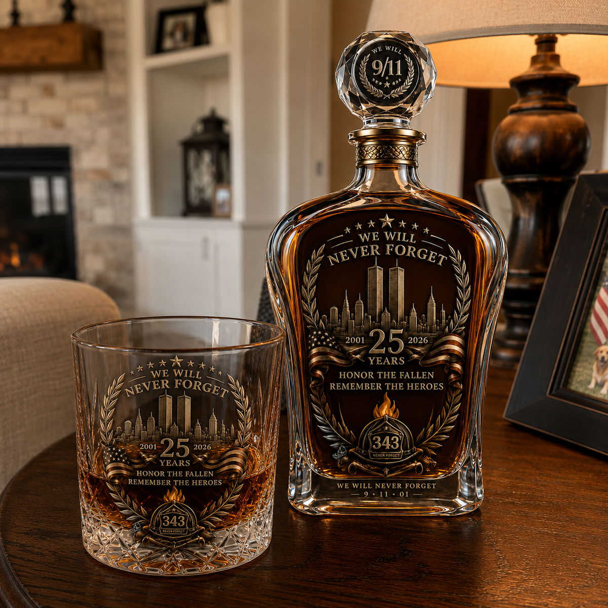 9/11 remembrance memorial decanter product detail