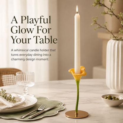 🌸 BloomLuxe™ – Enchanted Flower Candle Holder