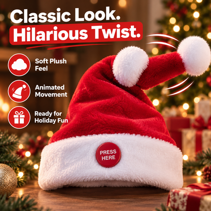 🎅 JingleDance™ Singing & Dancing Santa Hat – The Ultimate Christmas Party Hat
