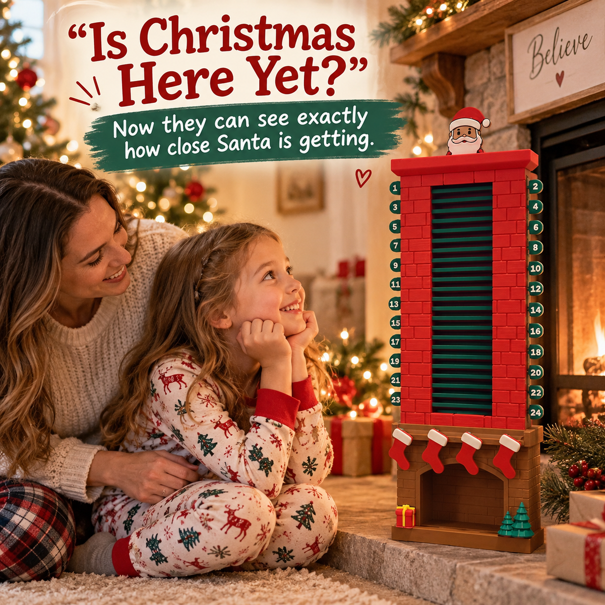 🎅 Santa Down the Chimney Advent Calendar – 24-Day Interactive Christmas Countdown