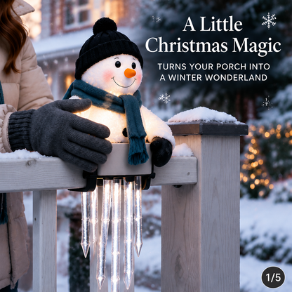 Festive WinterGlow glowing snowman Christmas decoration