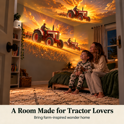 🚜 Tractor Farm Projector | Cozy Room Glow