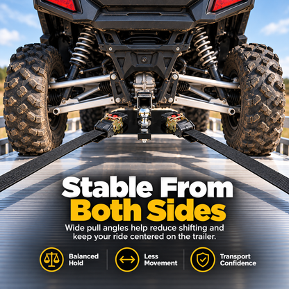 UTV & ATV Receiver Tie-Down Kit – Dual Ratchet Straps & Removable Bracket