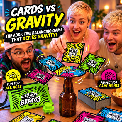 🔥 50% OFF Today! Cards vs Gravity – Waterproof Card Balancing Game for Parties & Travel