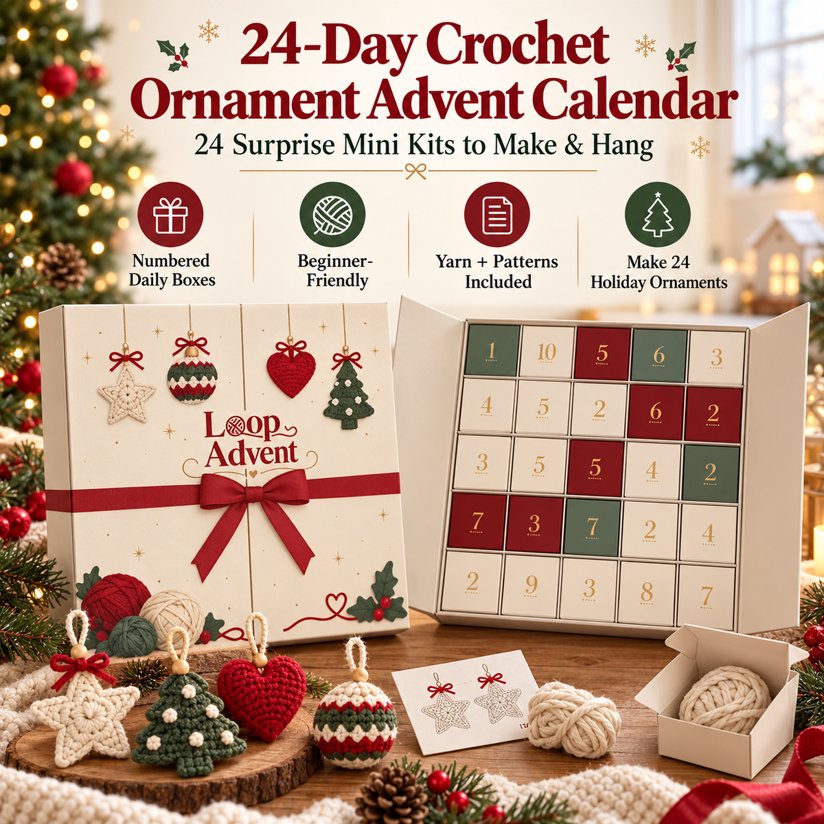 24-day crochet Christmas advent calendar - product image 6