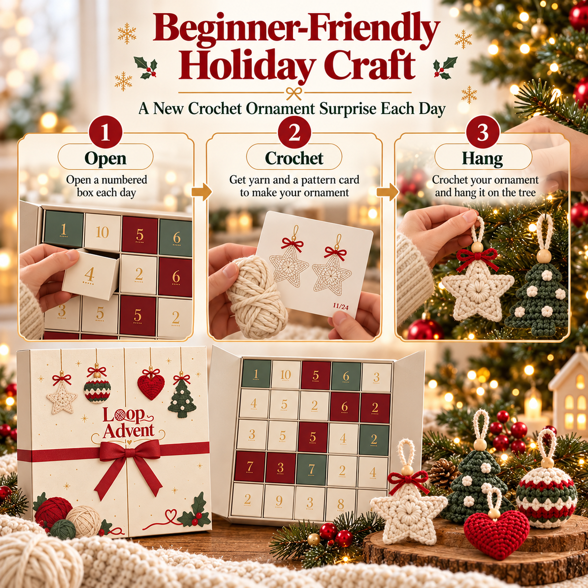 24-day crochet Christmas advent calendar - product image 4